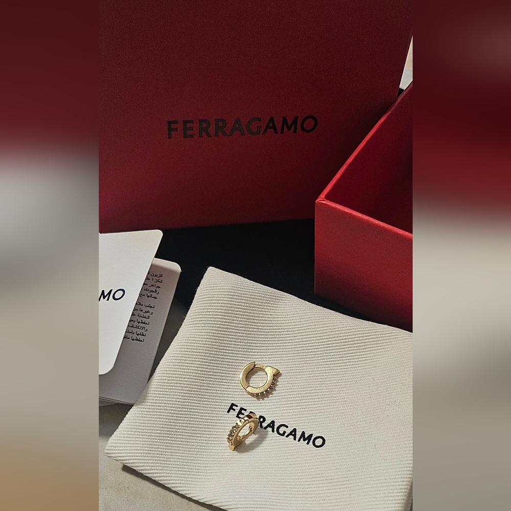 Salvatore Ferragamo Gold Hoop Earrings